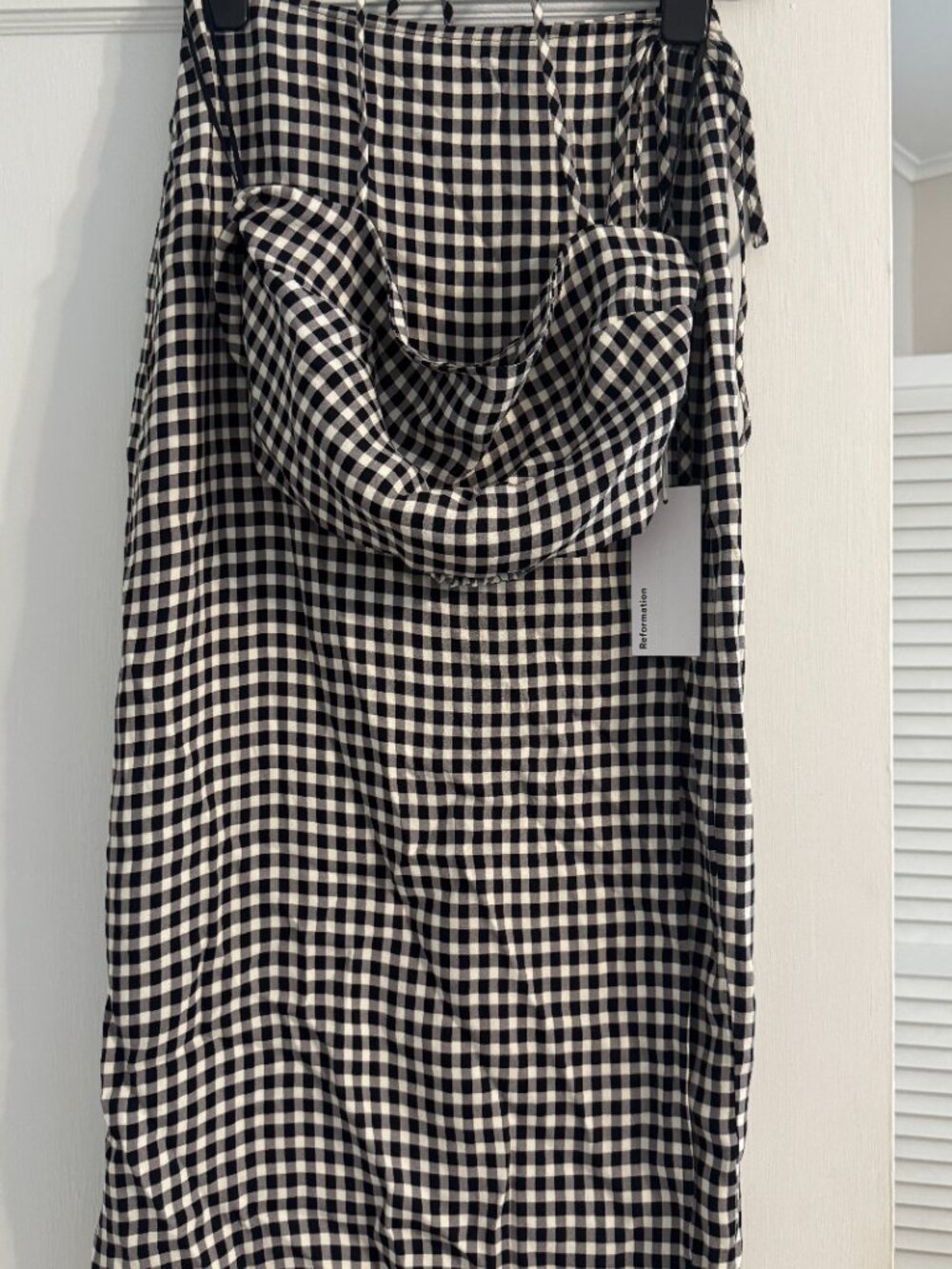 NWT REFORMATION Voyage 2 piece Set in Black Gingham - Picture 6 of 6